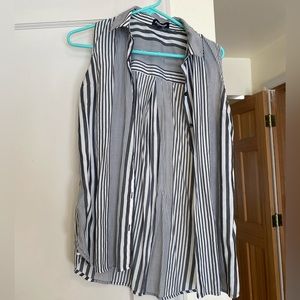 Express button up tank shirt